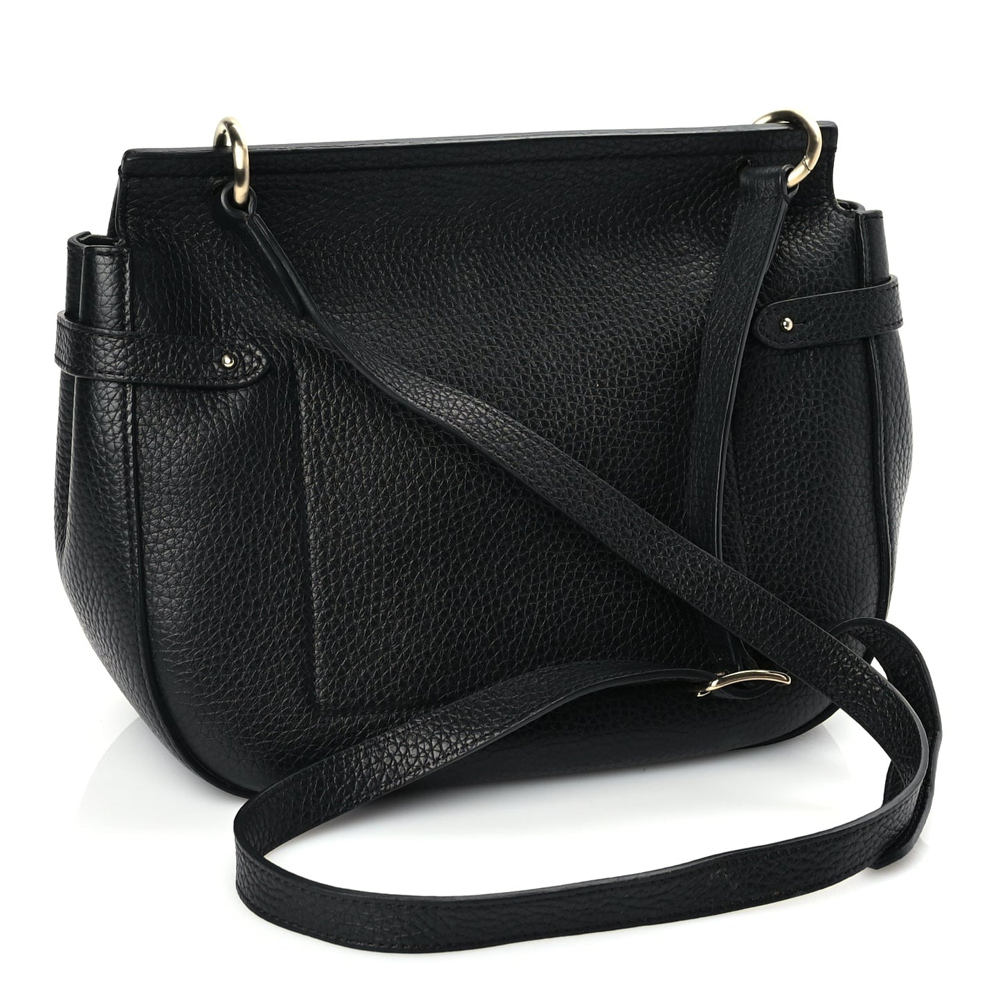 Mulberry Small Classic Grain Calfskin Amberley Satchel Black