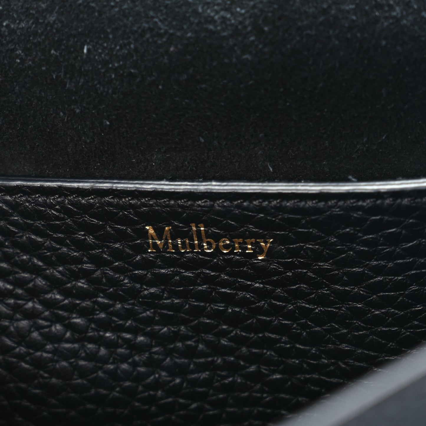 Mulberry Small Classic Grain Calfskin Amberley Satchel Black