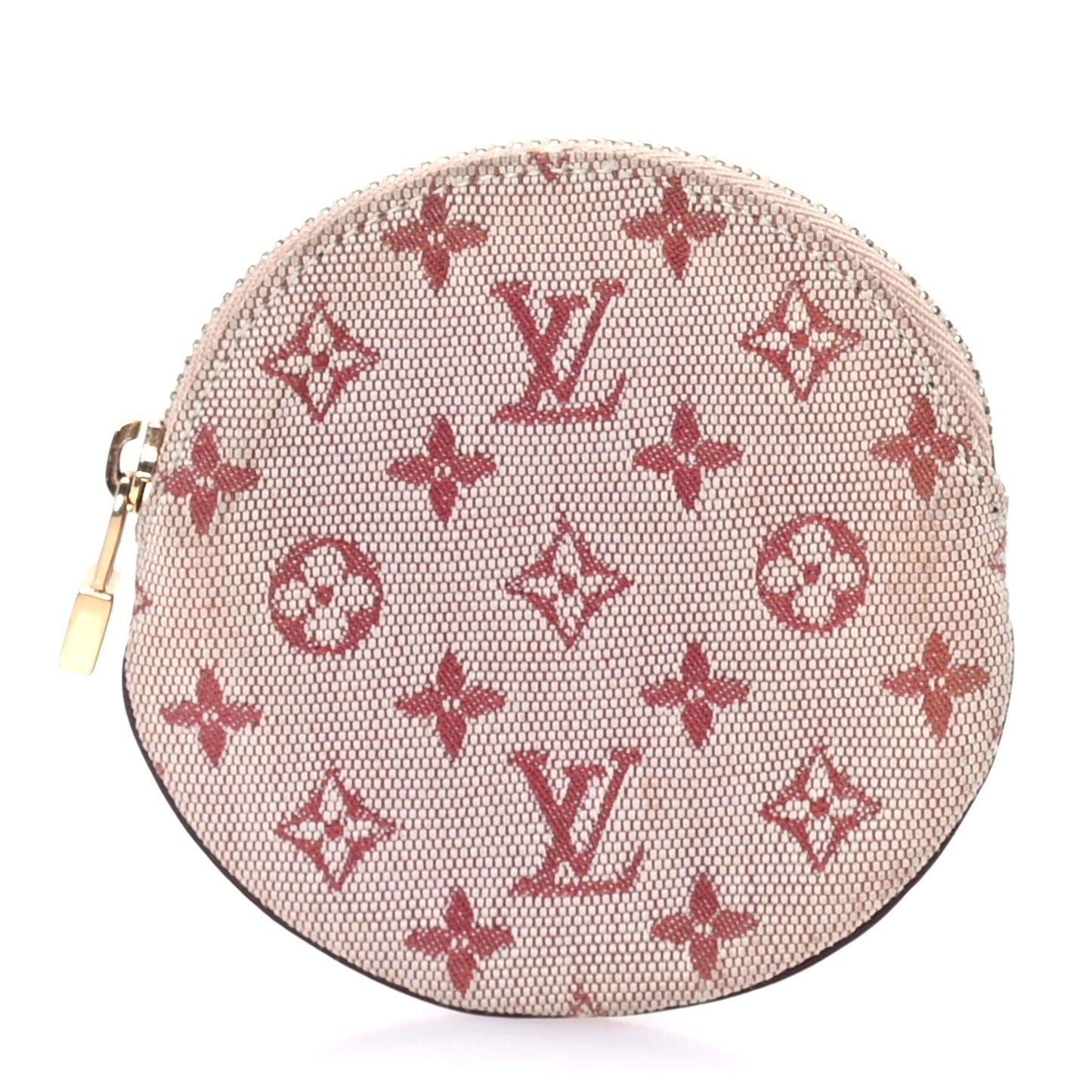 Louis Vuitton Mini Lin Croisette Round Coin Purse  Cherry