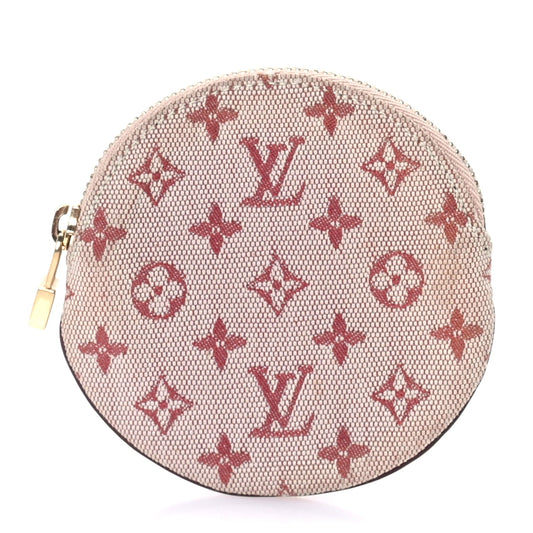 Louis Vuitton Mini Lin Croisette Round Coin Purse  Cherry
