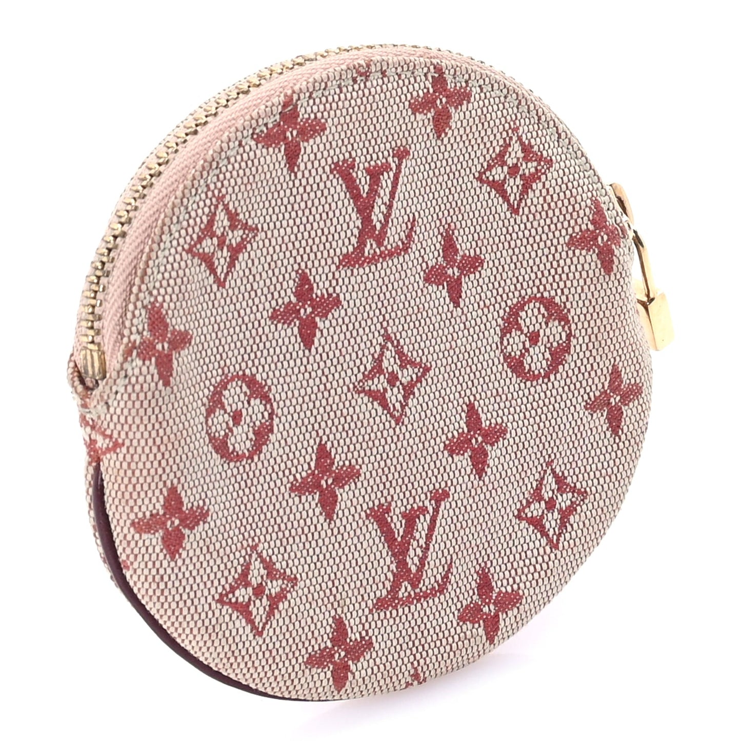 Louis Vuitton Mini Lin Croisette Round Coin Purse  Cherry