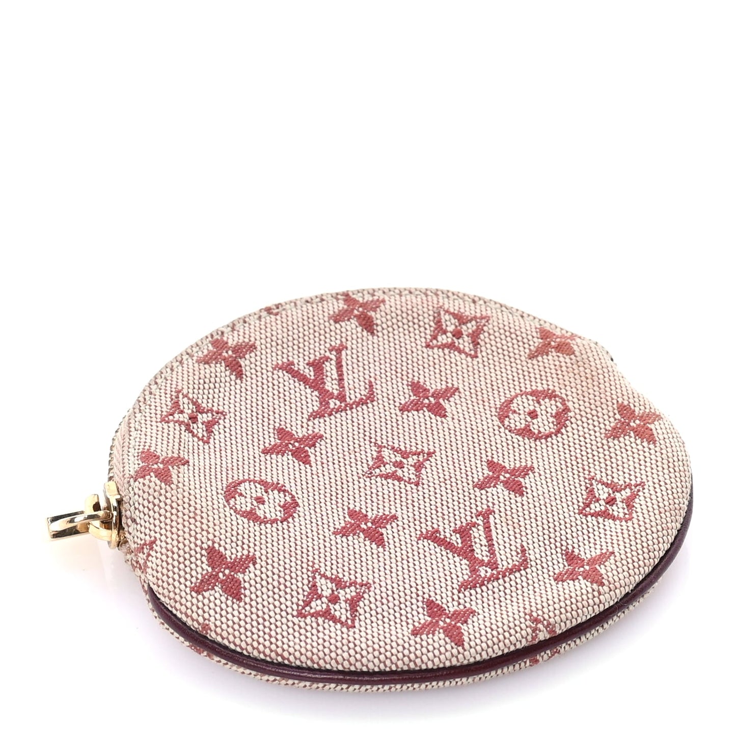 Louis Vuitton Mini Lin Croisette Round Coin Purse  Cherry