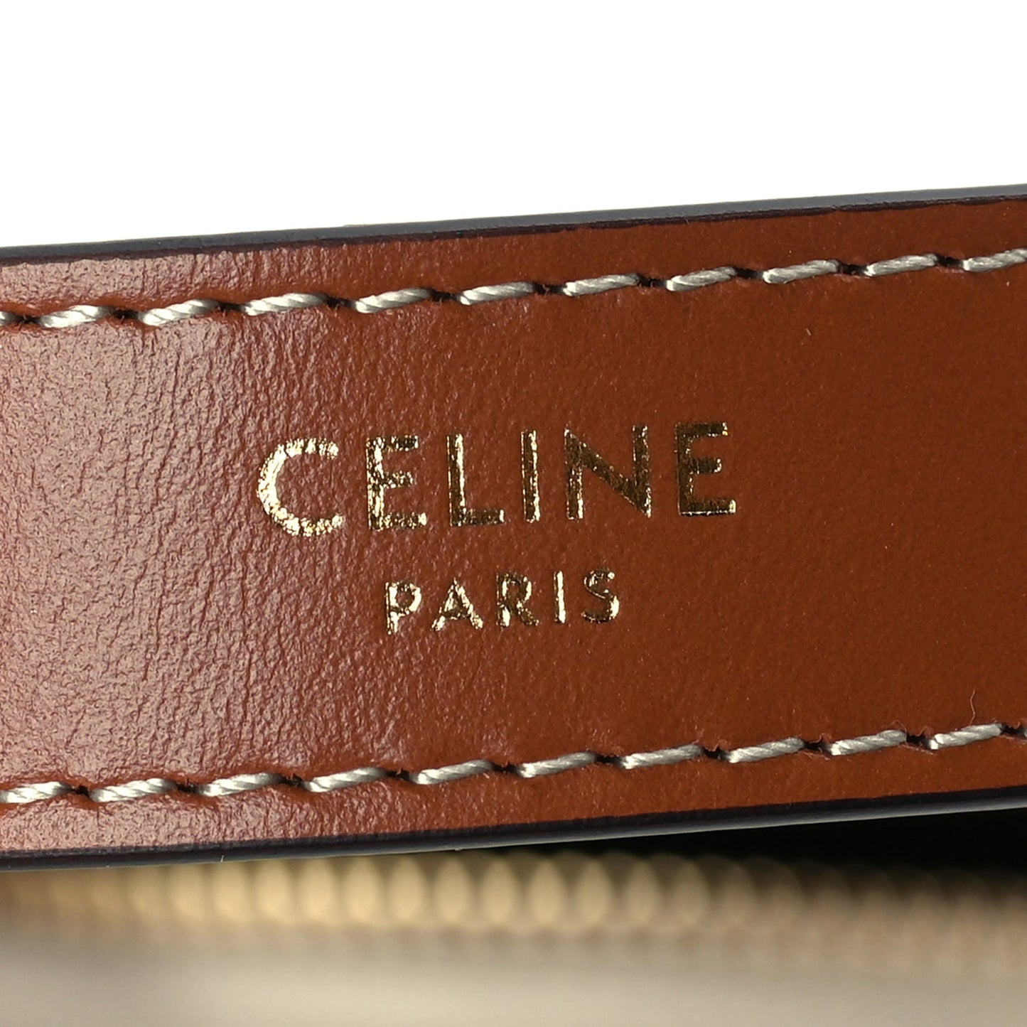 Celine Canvas Calfskin Ava Triomphe Shoulder Bag Grege
