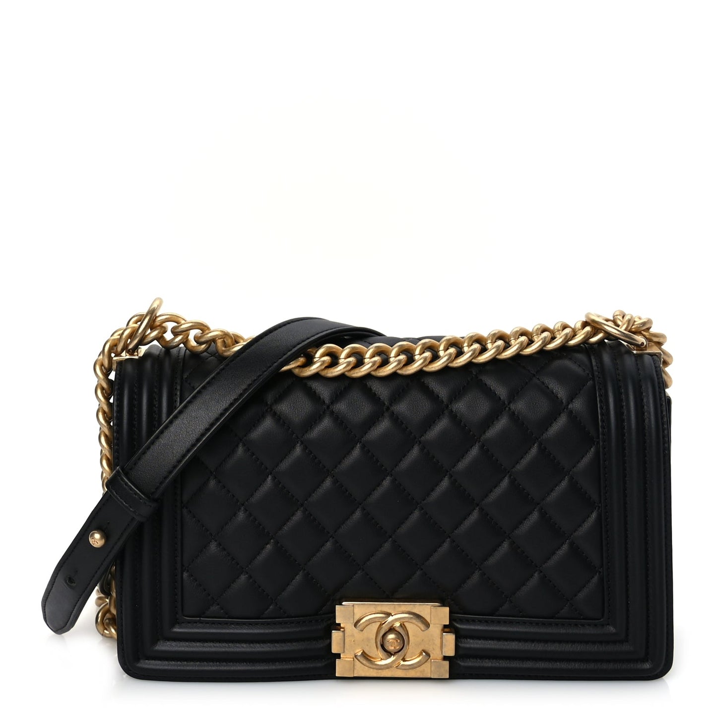 Chanel Calfskin Quilted Medium Boy Flap Black