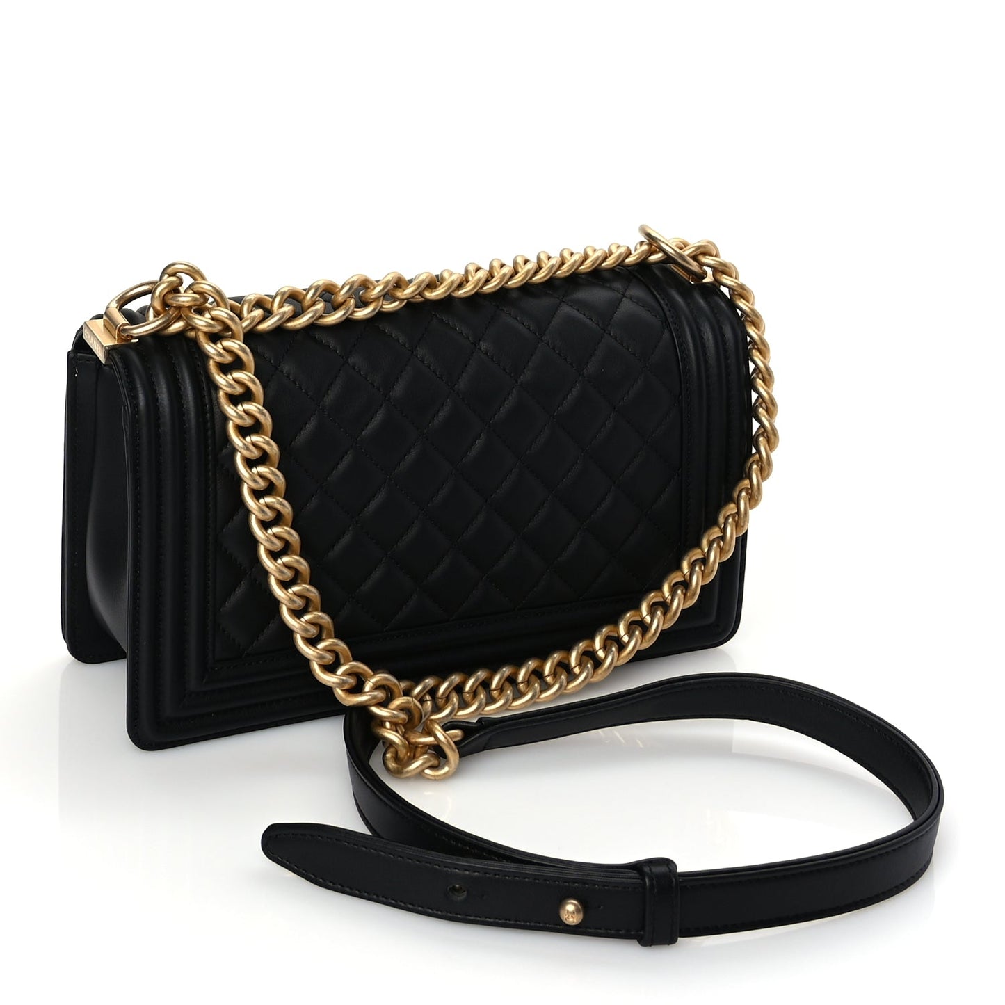Chanel Calfskin Quilted Medium Boy Flap Black