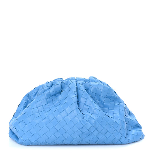 Bottega Veneta Nappa Maxi Intrecciato The Pouch Oversized Clutch  Swimming Pool