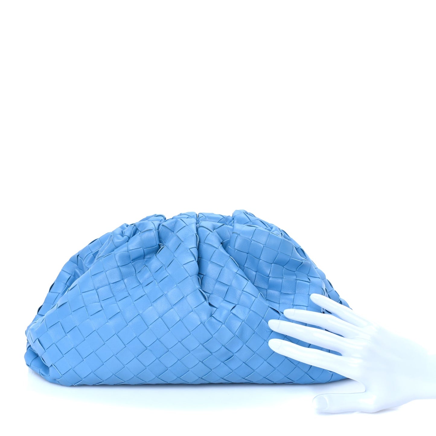Bottega Veneta Nappa Maxi Intrecciato The Pouch Oversized Clutch  Swimming Pool