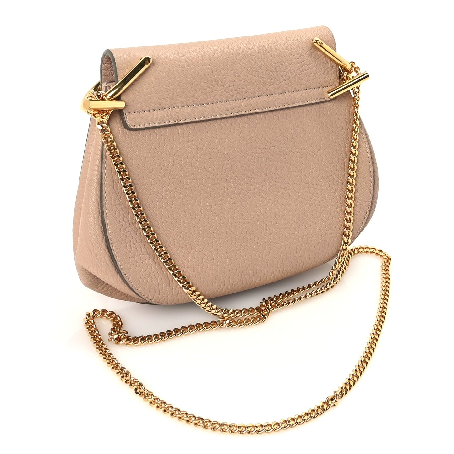 Chloe Grained Lambskin Drew Shoulder Bag Cement Pink