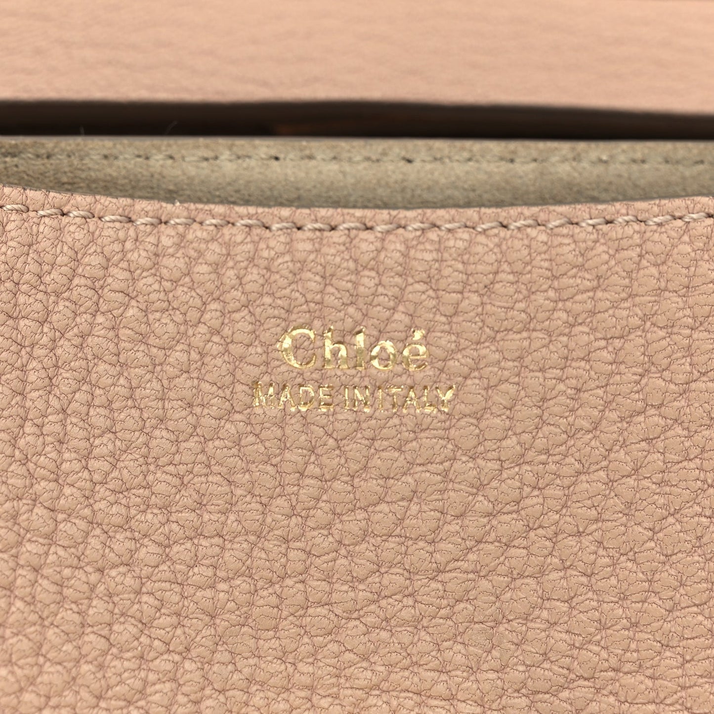 Chloe Grained Lambskin Drew Shoulder Bag Cement Pink