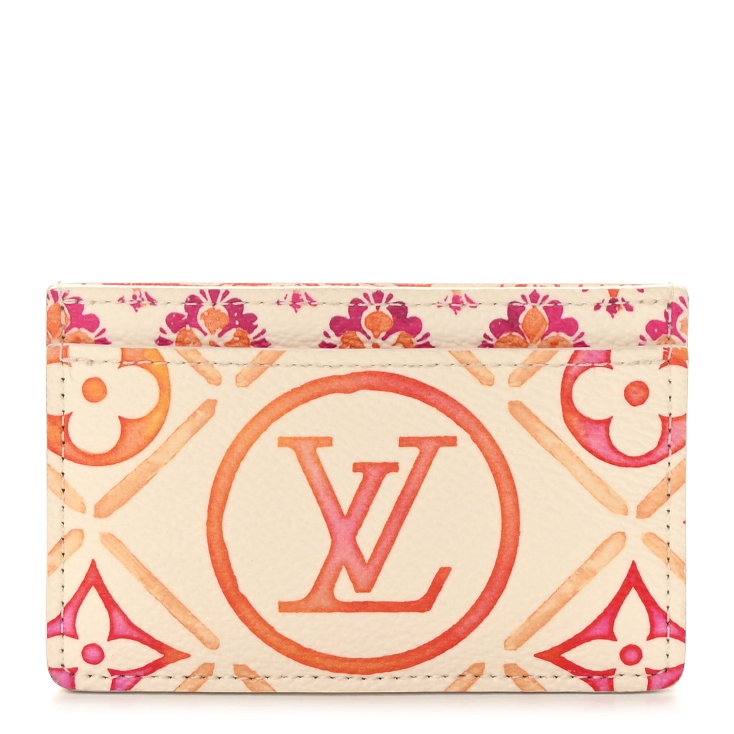Louis Vuitton Monogram Tiles By The Pool Card Holder Coral Coral