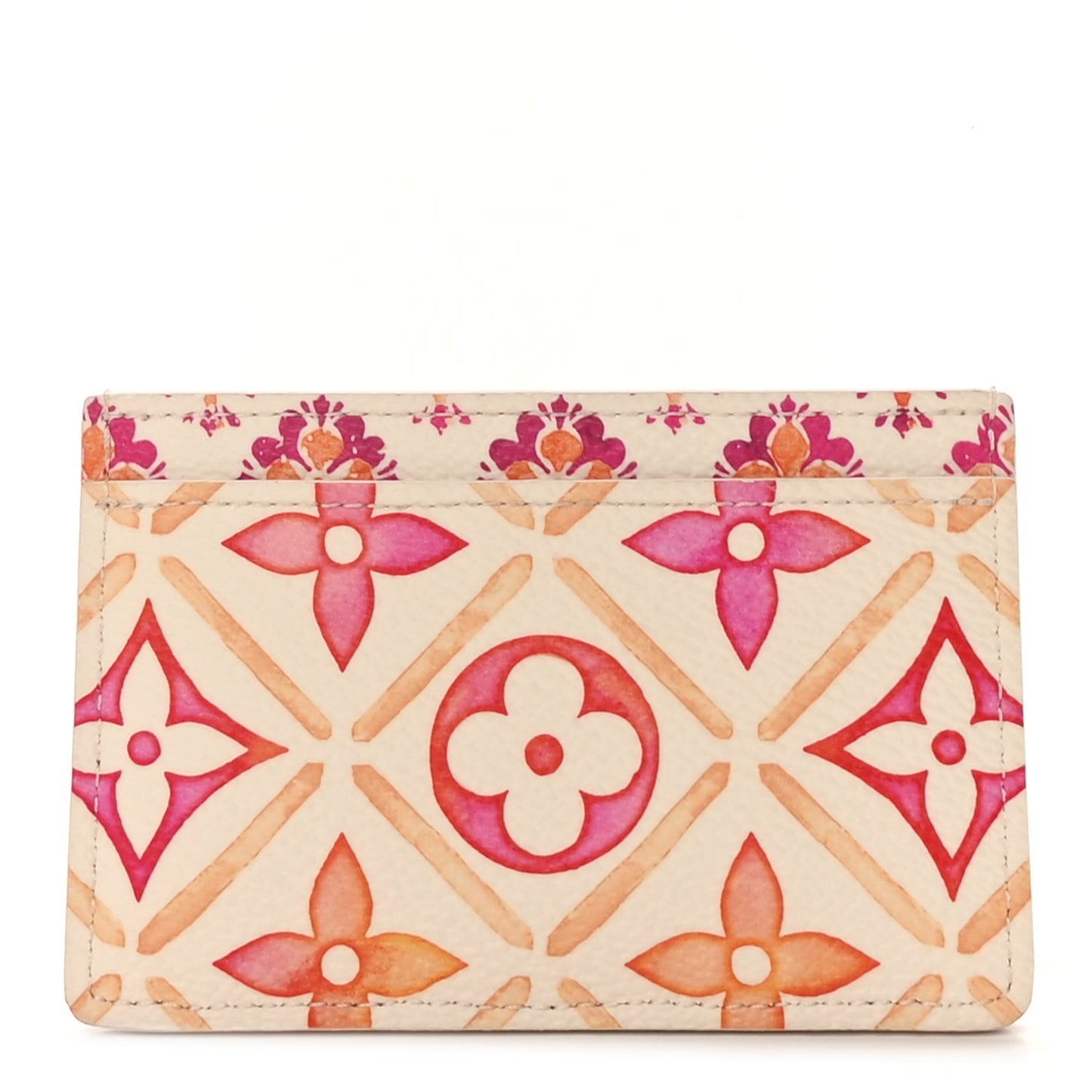 Louis Vuitton Monogram Tiles By The Pool Card Holder Coral Coral