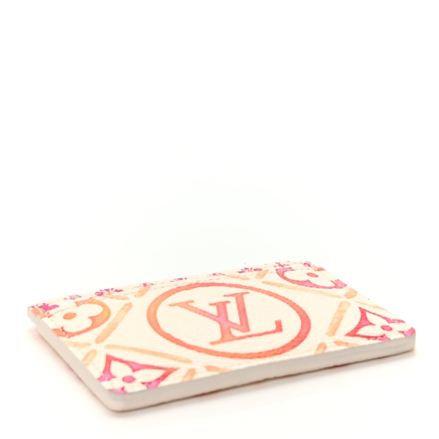 Louis Vuitton Monogram Tiles By The Pool Card Holder Coral Coral