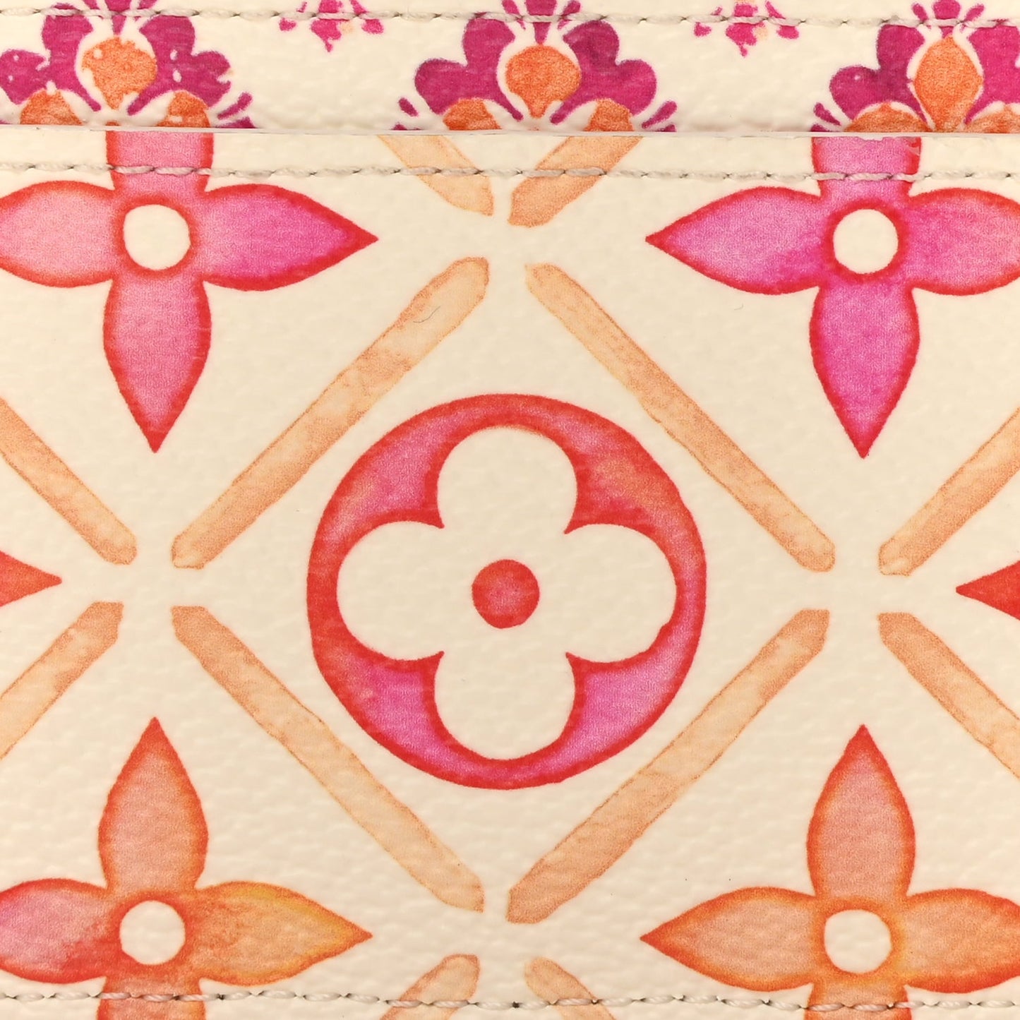 Louis Vuitton Monogram Tiles By The Pool Card Holder Coral Coral