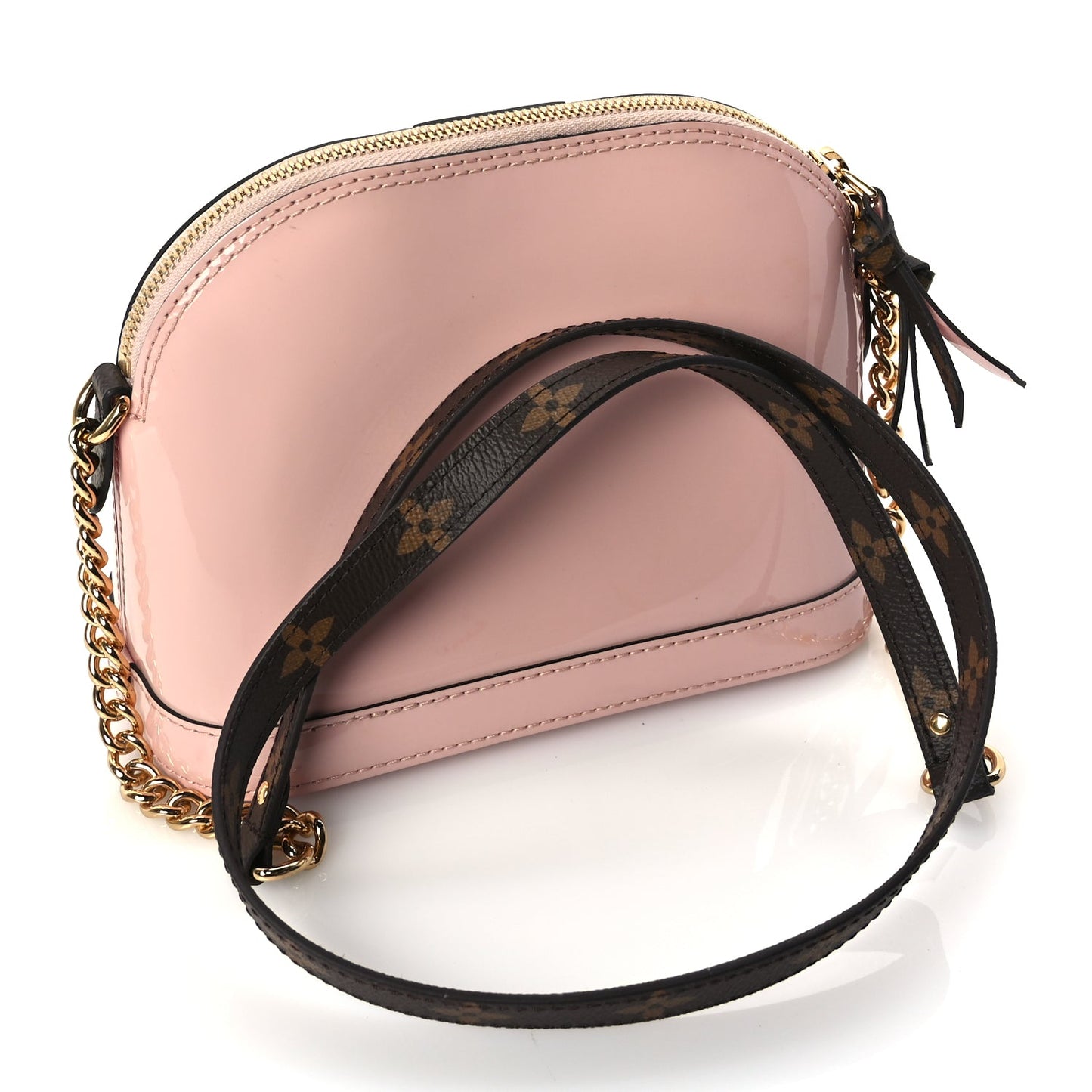 Louis Vuitton Vernis Monogram Alma Mini  Rose Ballerine