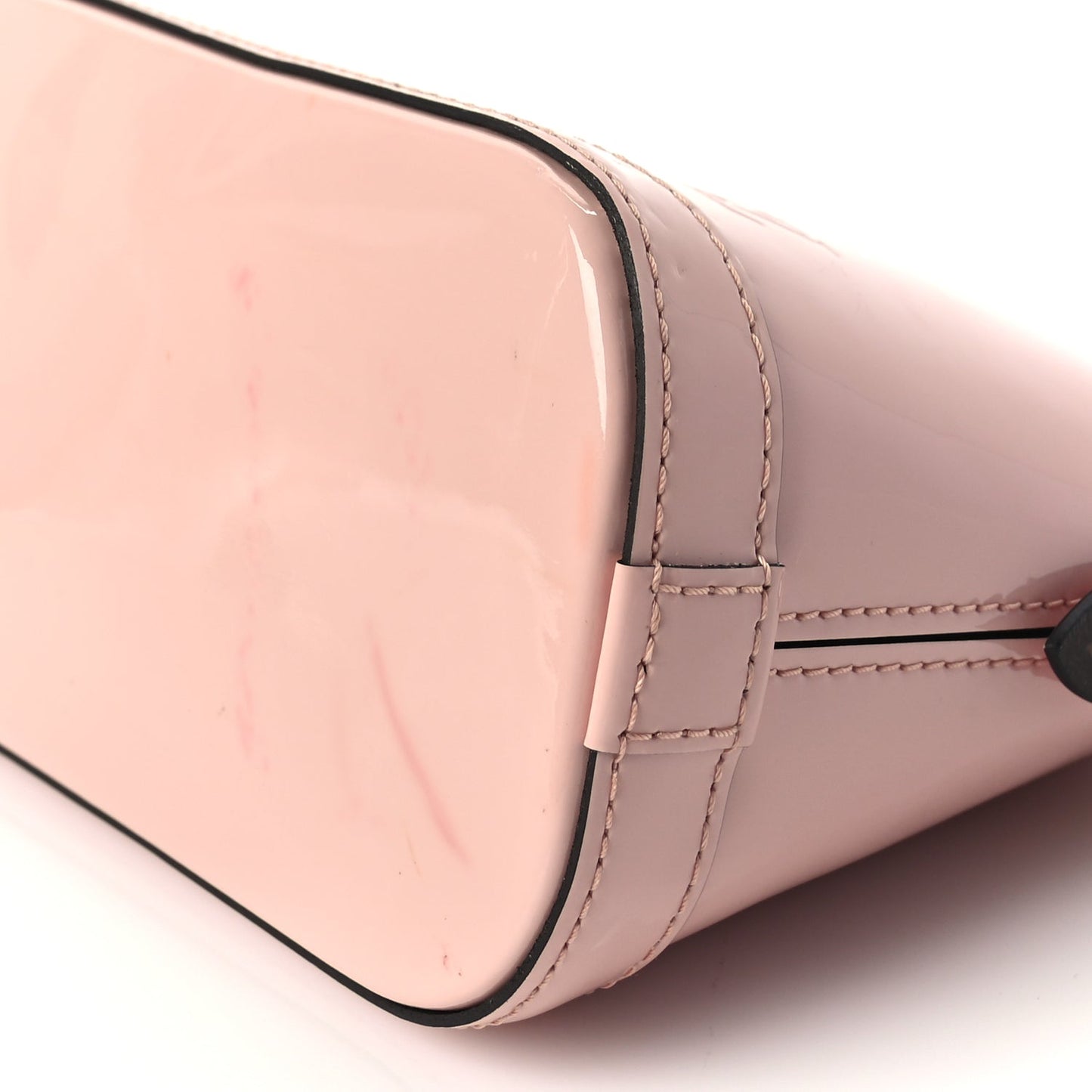 Louis Vuitton Vernis Monogram Alma Mini  Rose Ballerine