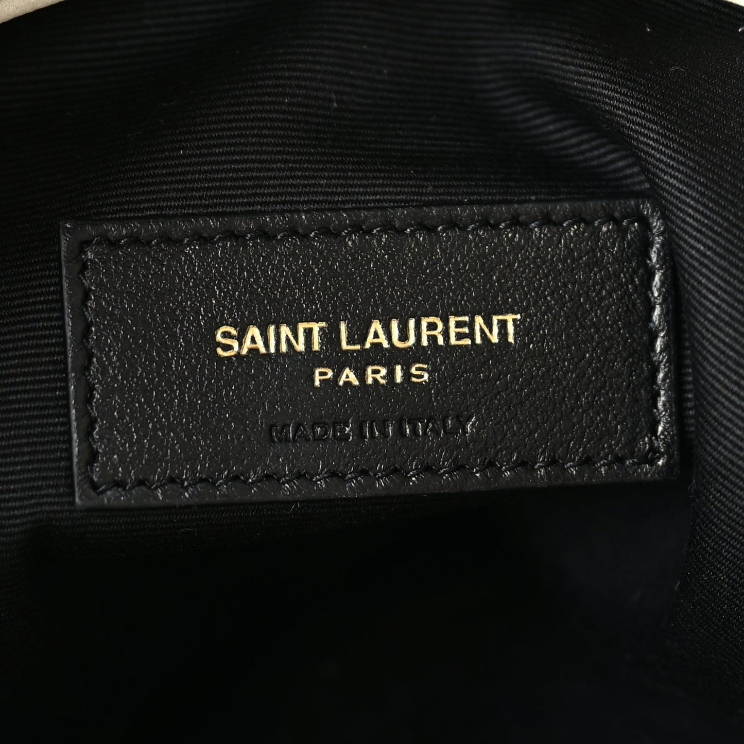 Saint Laurent Lambskin Matelasse Monogram Medium Jamie 4.3 Pochon  Blanc Vintage