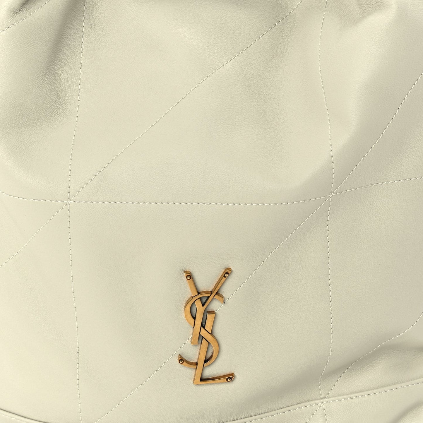 Saint Laurent Lambskin Matelasse Monogram Medium Jamie 4.3 Pochon  Blanc Vintage