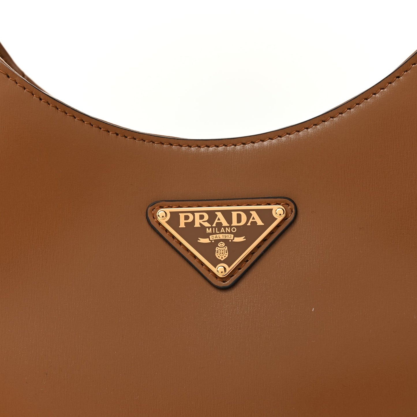 Prada Spazzolato Cleo Adjustable Strap Shoulder Bag Cannella