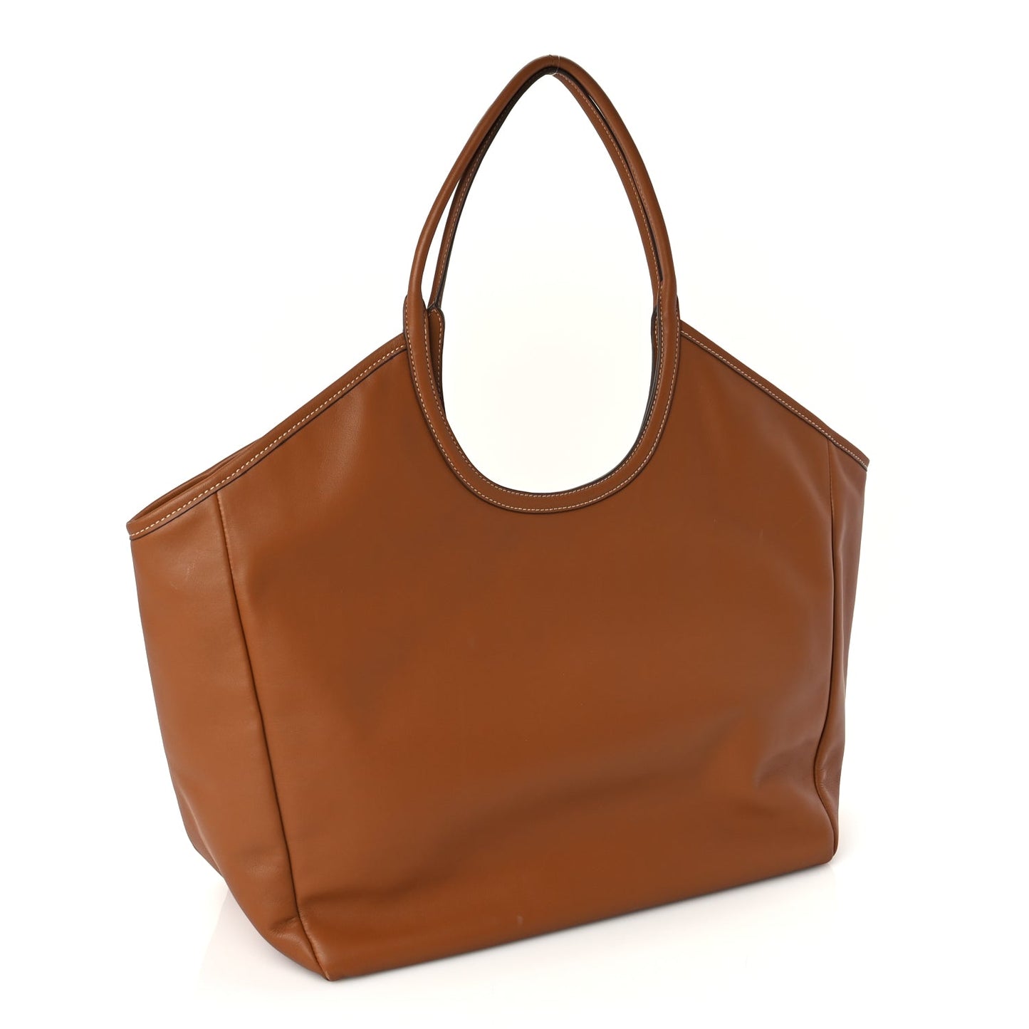 Miu Miu Nappa Large Ivy Tote Bag Cognac