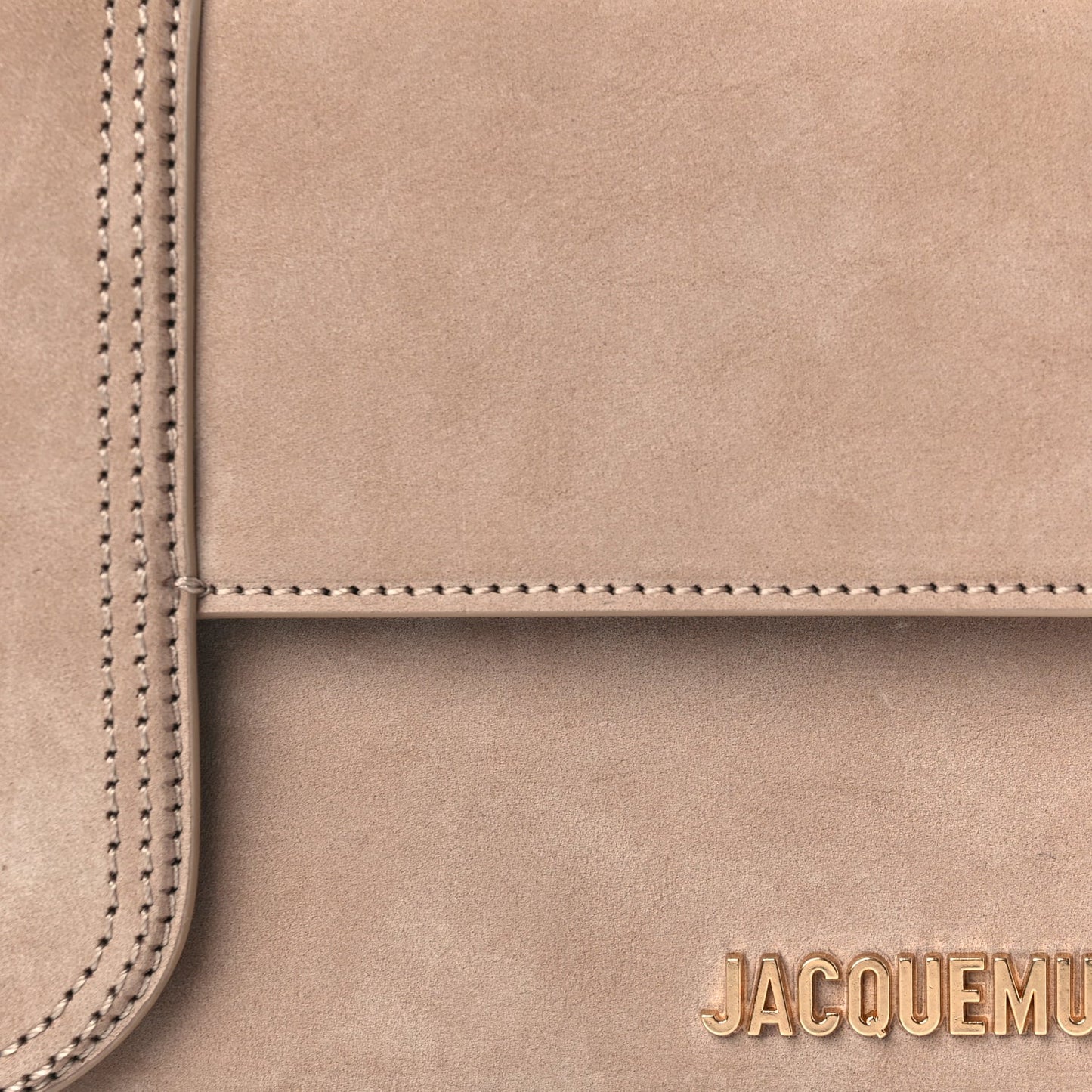 Jacquemus Suede Le Bambino Long Dark Beige