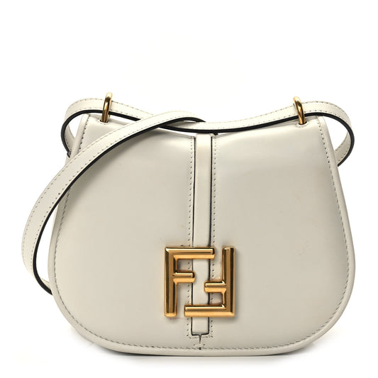Fendi Vitello Brenta Cher Small Fendi C'mon White