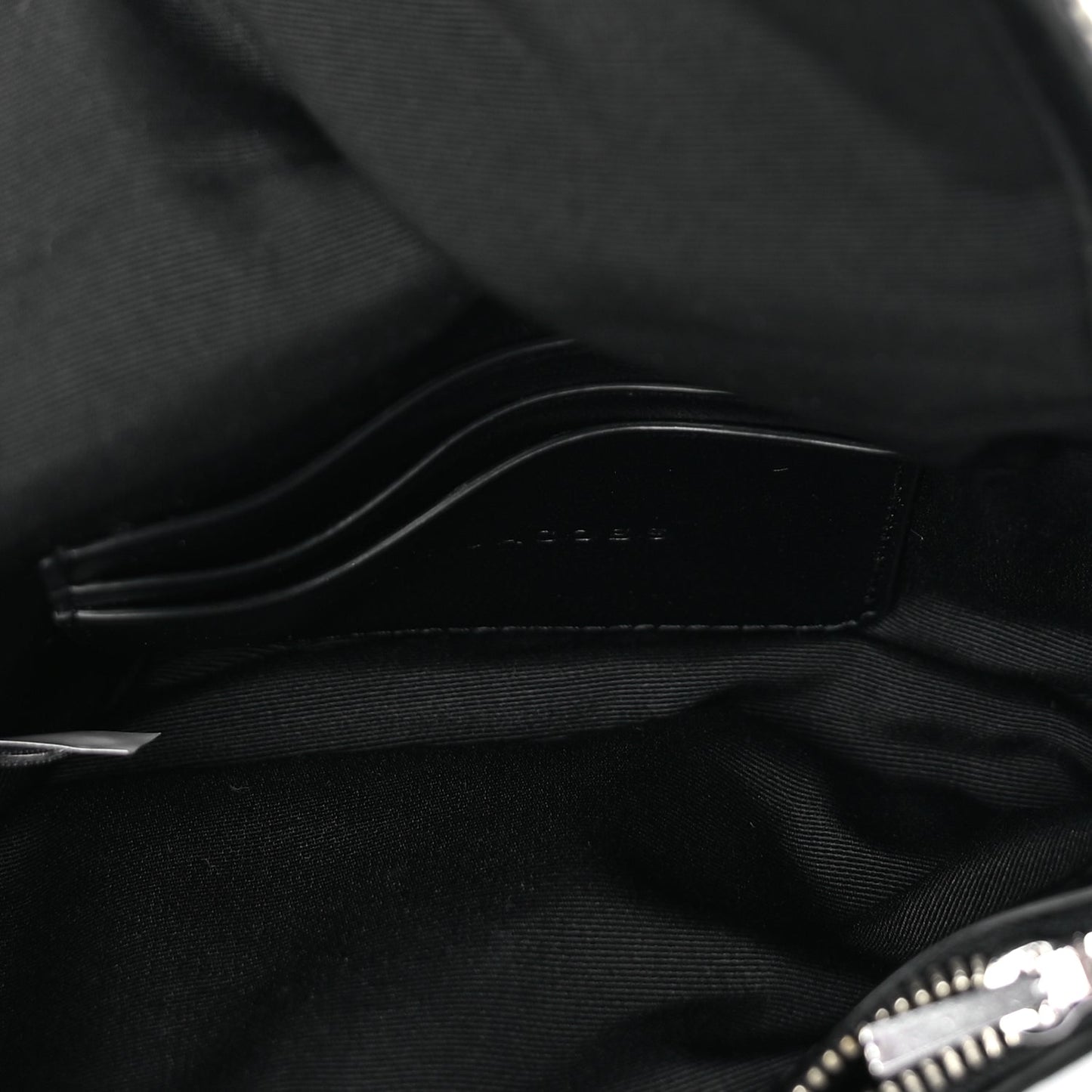 Marc Jacobs Calfskin The Monogram J Marc Shoulder Bag Black White