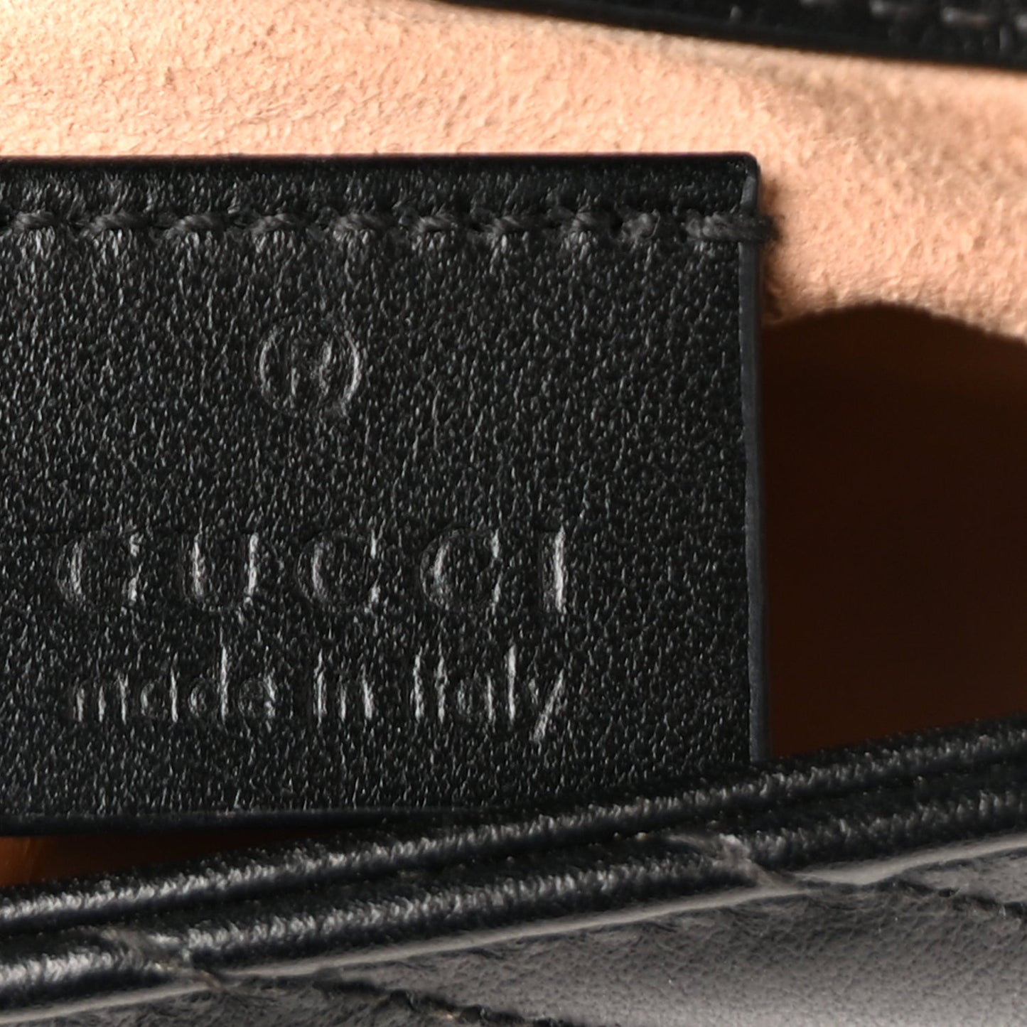 Gucci Calfskin Matelasse Super Mini GG Marmont Shoulder Bag  Black