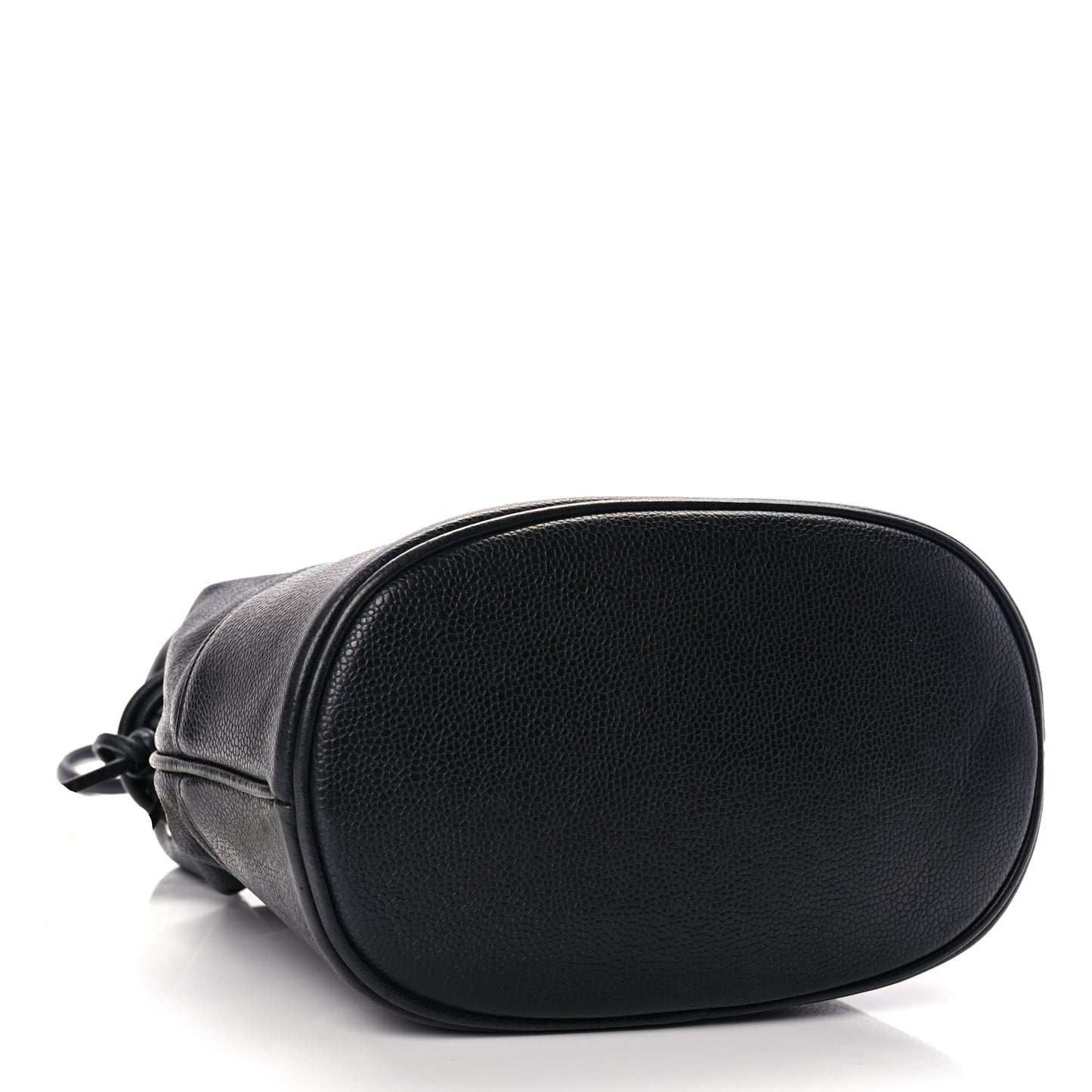 Chanel Caviar CC Drawstring Shoulder Bag Black