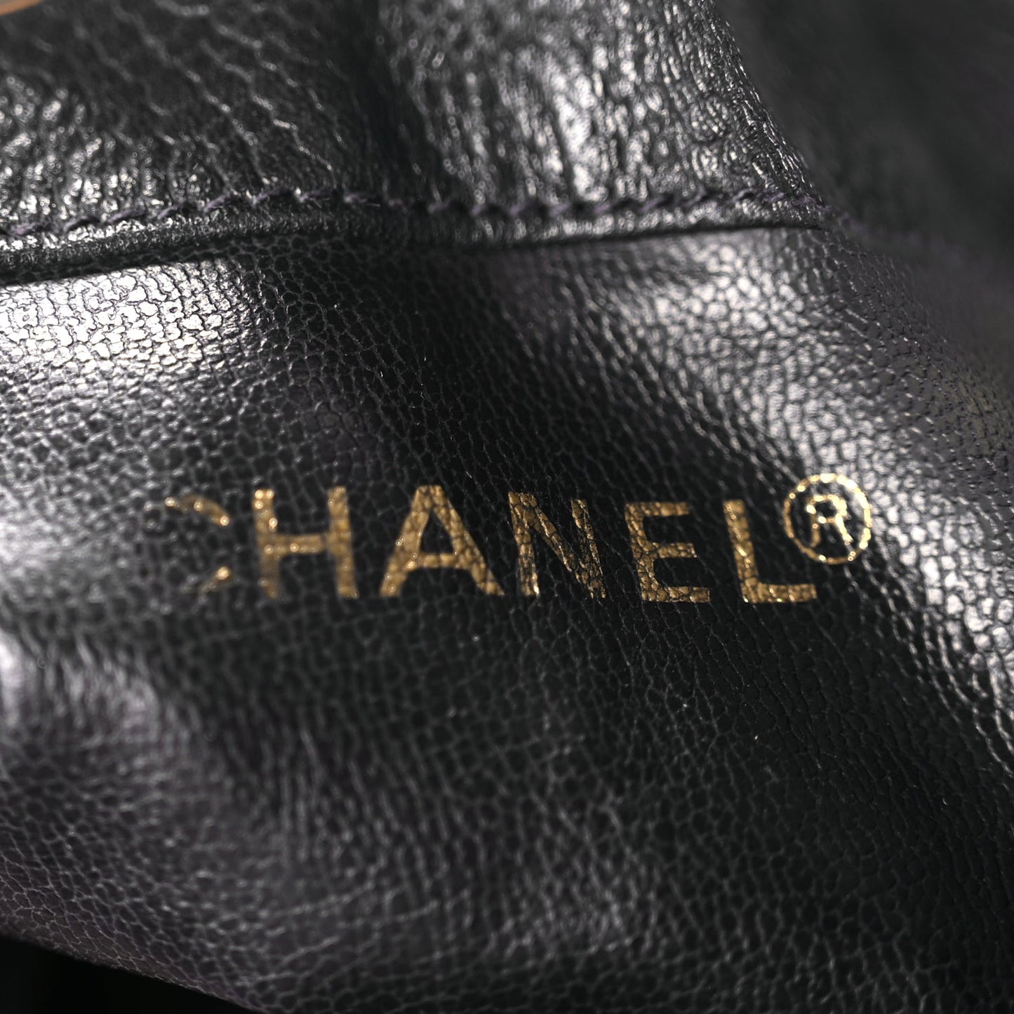 Chanel Caviar CC Drawstring Shoulder Bag Black