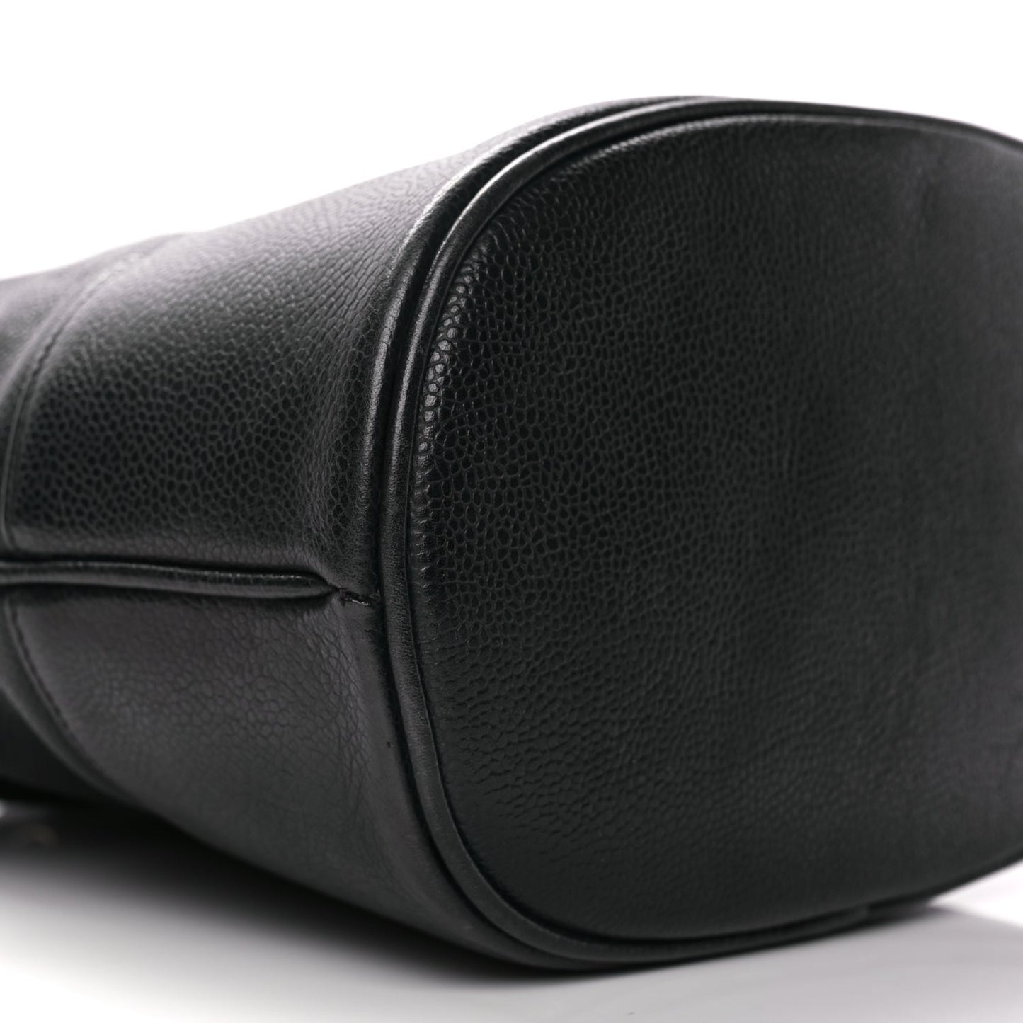 Chanel Caviar CC Drawstring Shoulder Bag Black