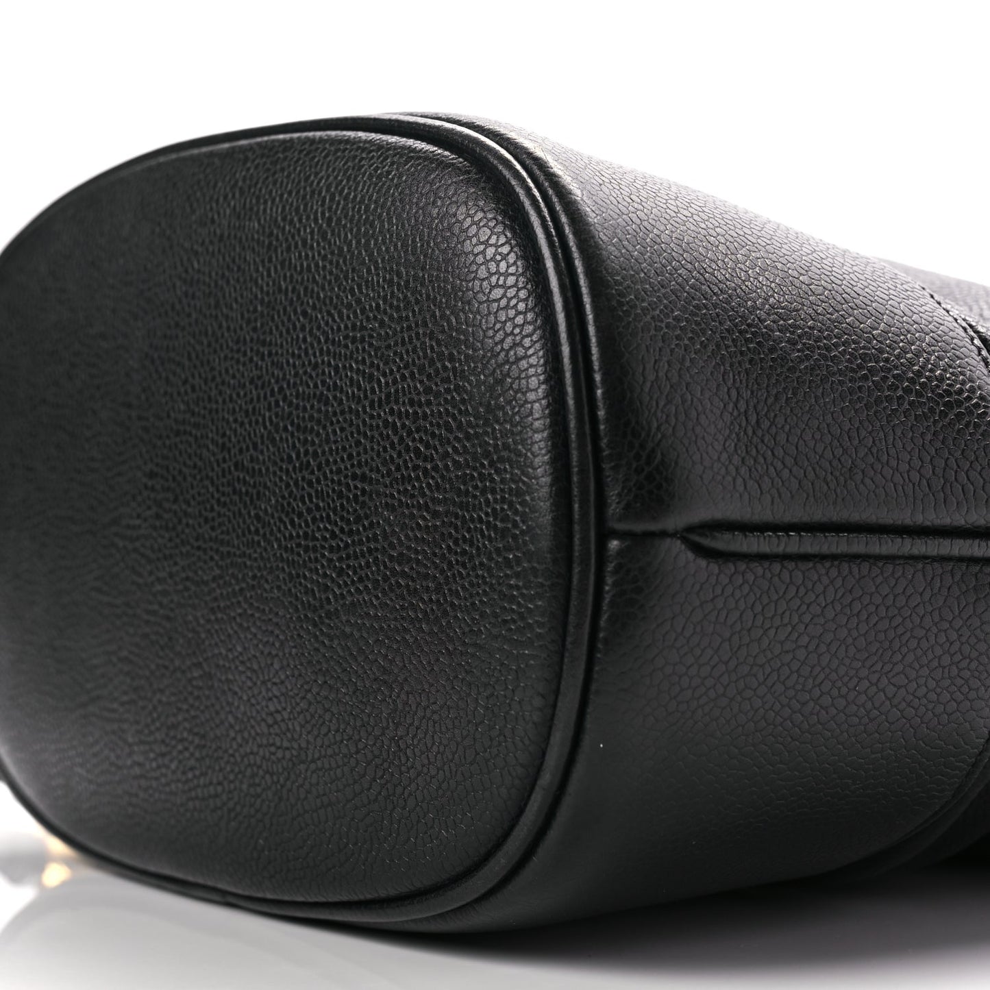 Chanel Caviar CC Drawstring Shoulder Bag Black