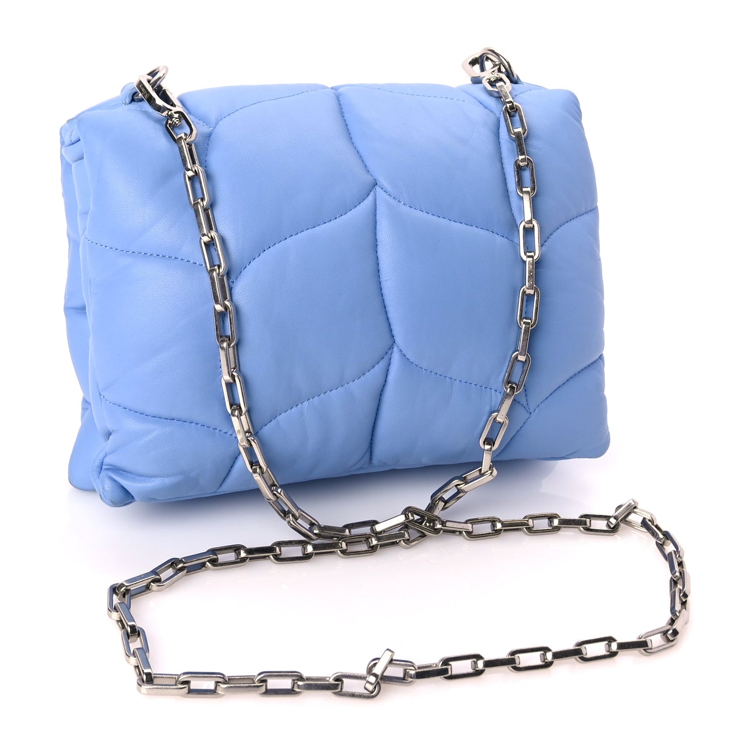 Mulberry Nappa Pillow Quilted Little Softie Bag Cornflower Blue