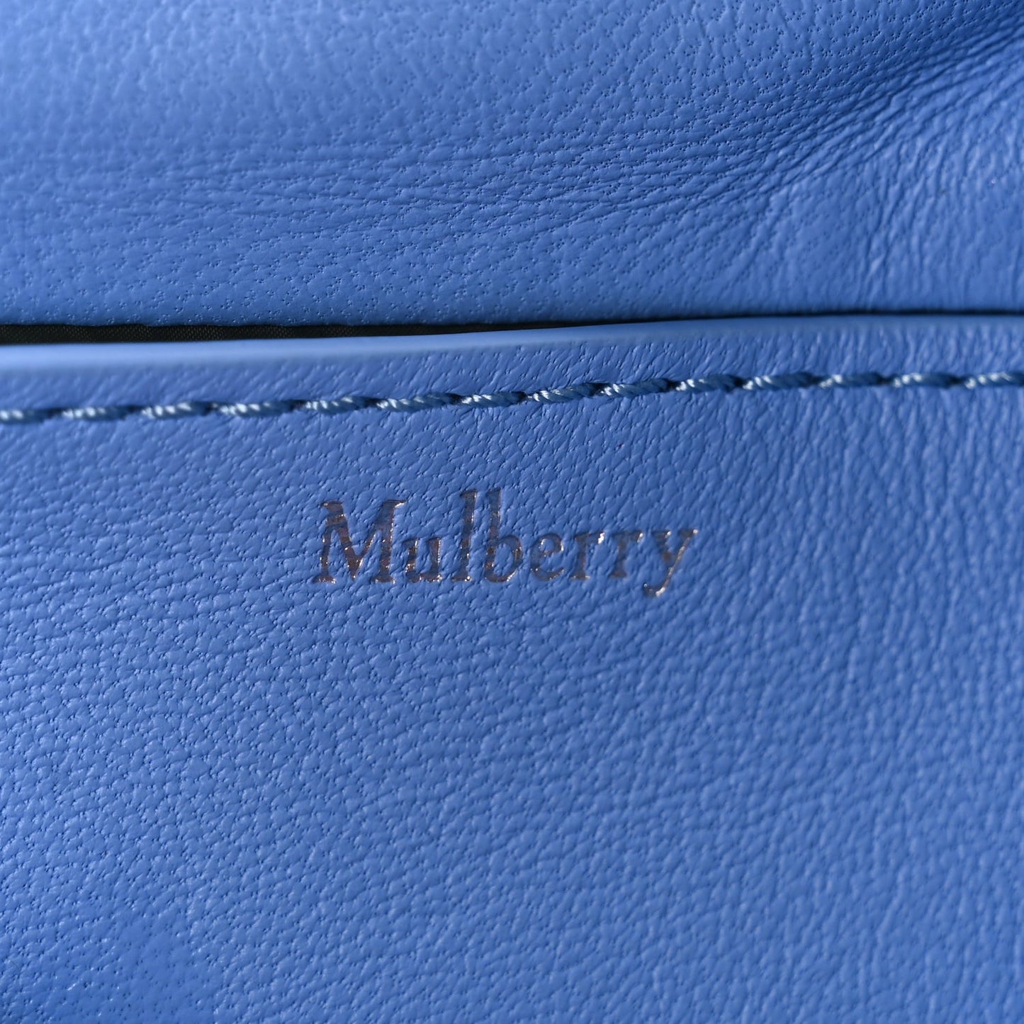 Mulberry Nappa Pillow Quilted Little Softie Bag Cornflower Blue