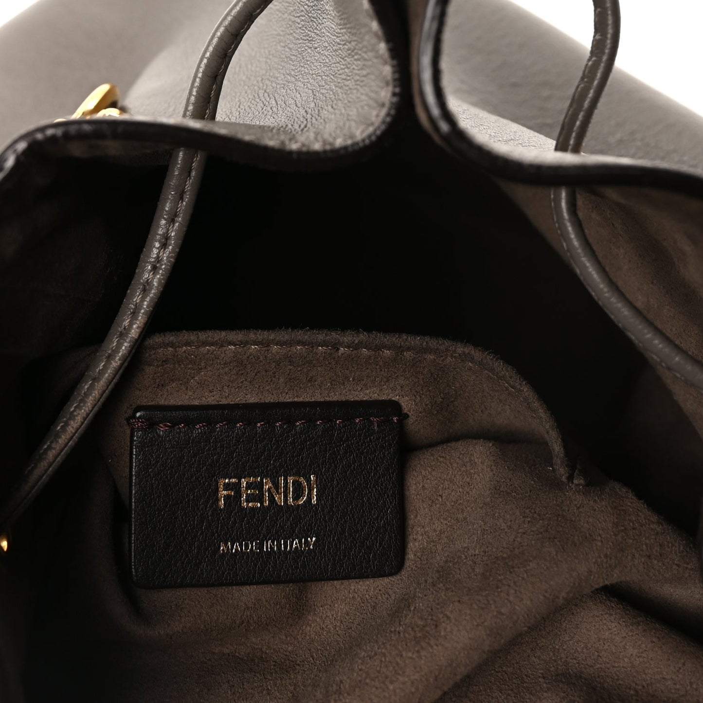 Fendi Vitello Grace Matte F is Fendi Grande Mon Tresor Bucket Bag  Argilla