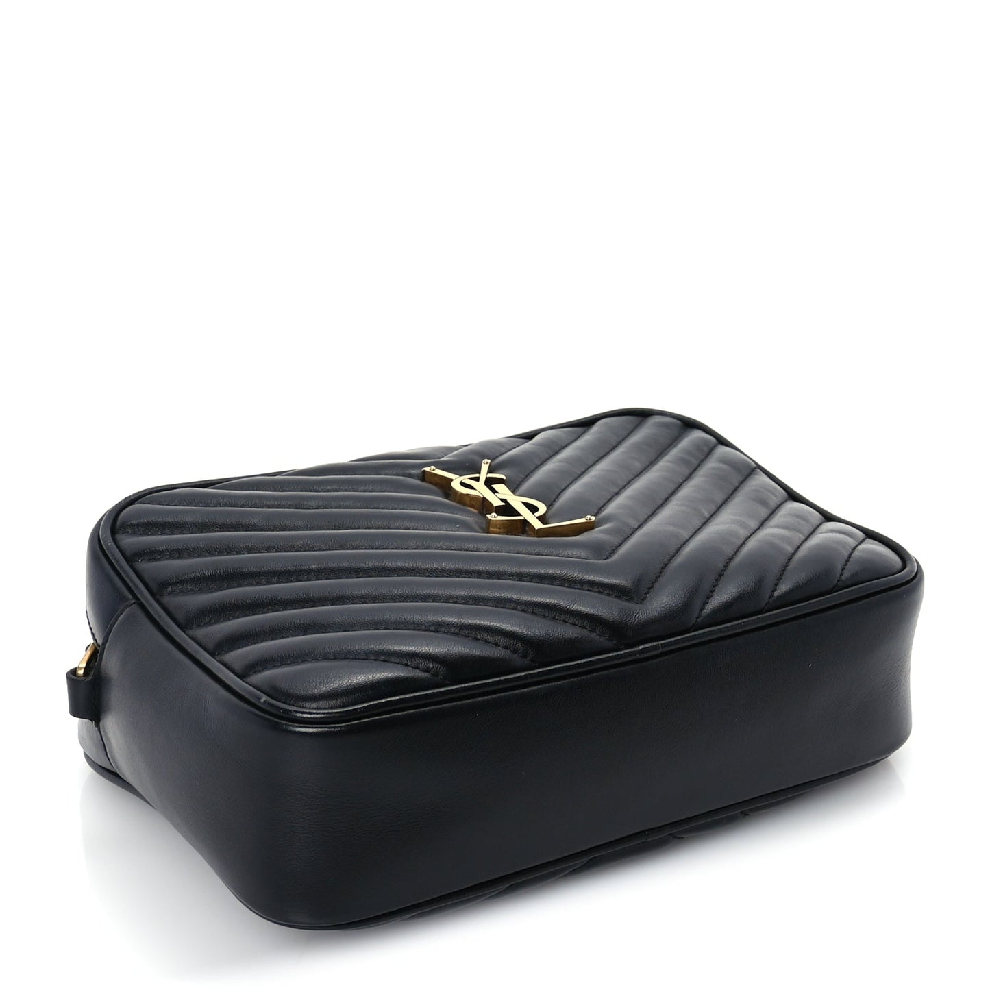 Saint Laurent Calfskin Matelasse Monogram Lou Camera Bag  Black