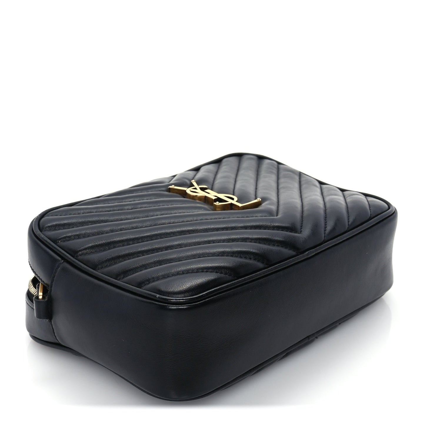Saint Laurent Calfskin Matelasse Monogram Lou Camera Bag  Black