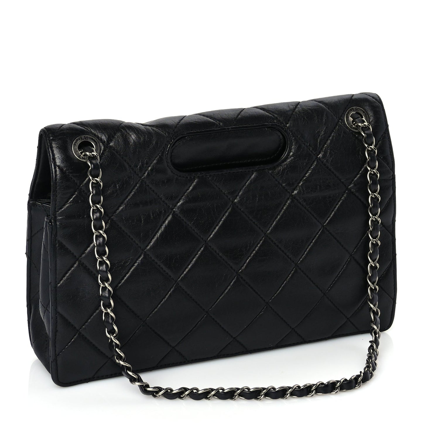Chanel Washed Lambskin Jumbo Take Away Flap Black
