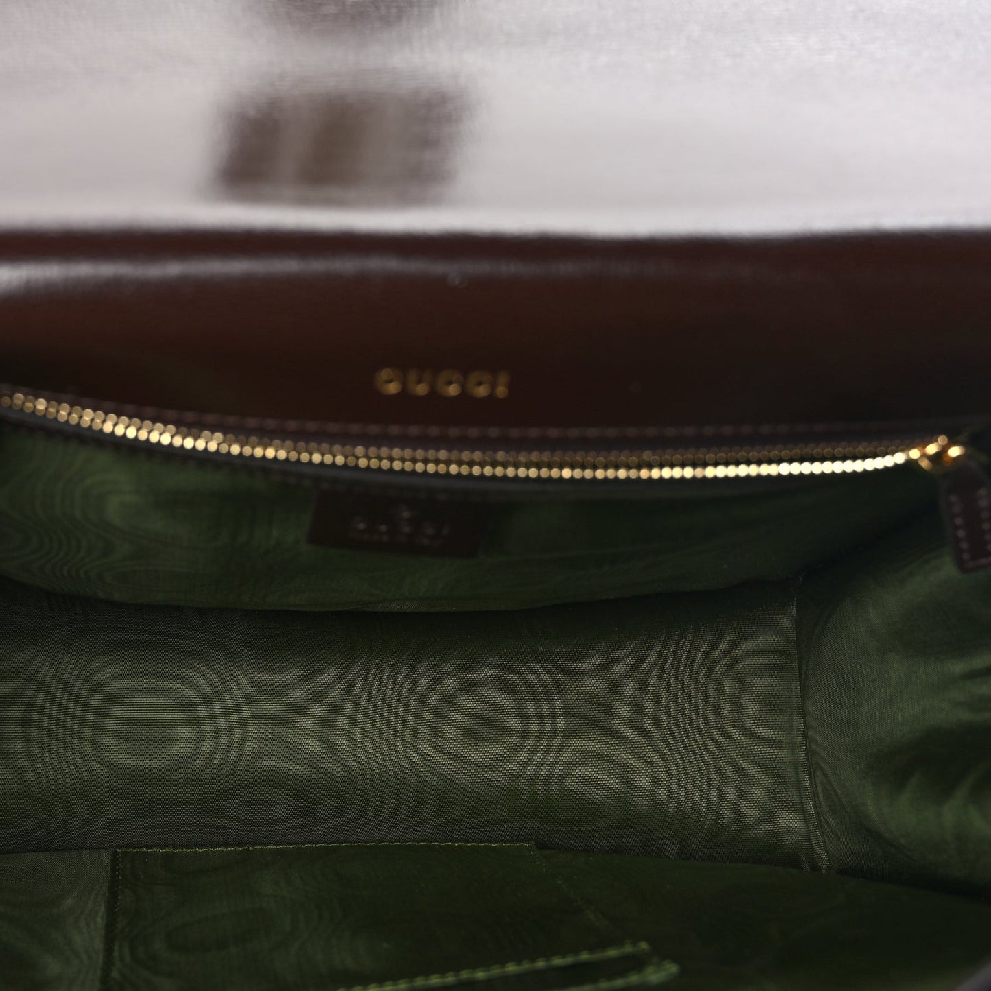 Gucci Suede Medium Torchon GG Ring Shoulder Bag  Reflex Brown
