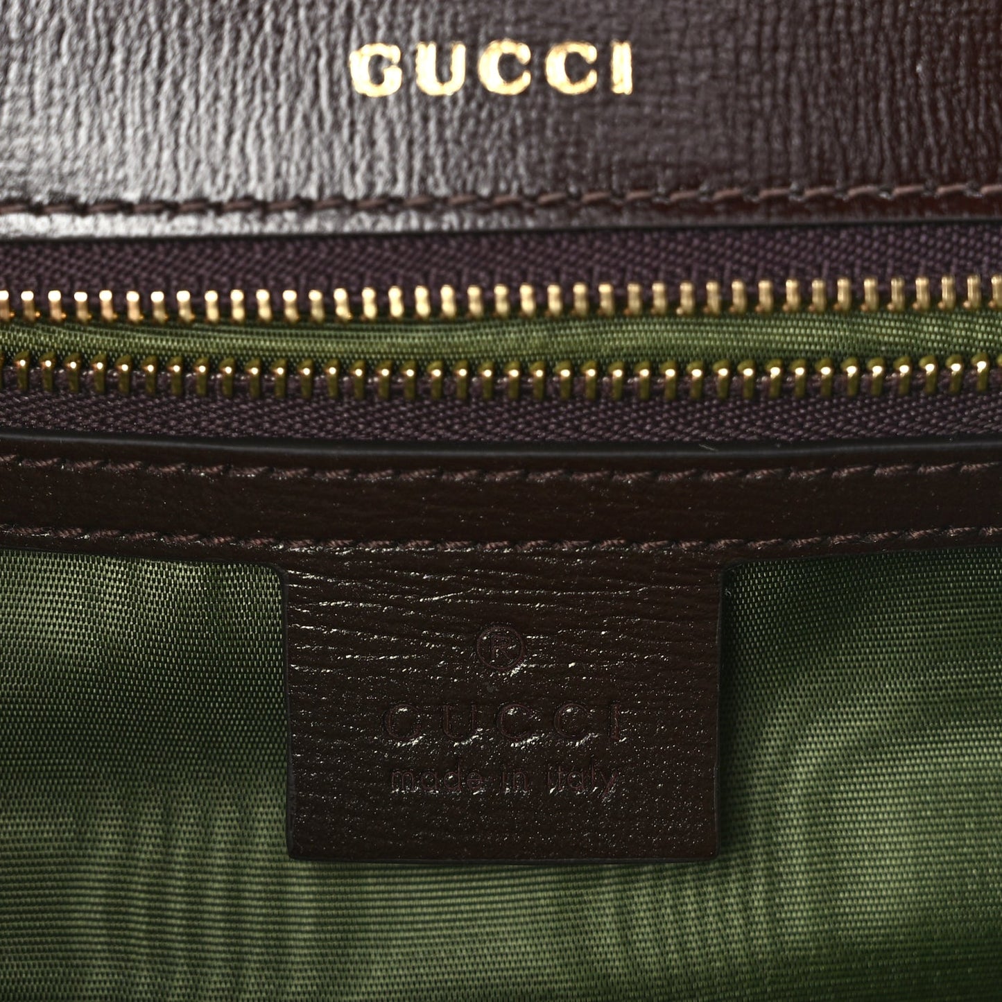 Gucci Suede Medium Torchon GG Ring Shoulder Bag  Reflex Brown