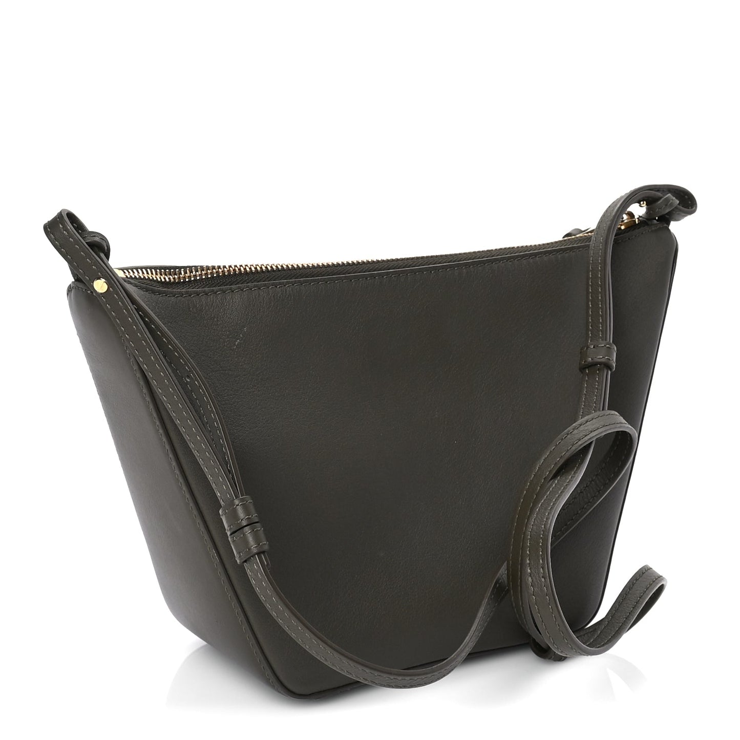 Loewe Calfskin Mini Hammock Hobo Dark Khaki Green