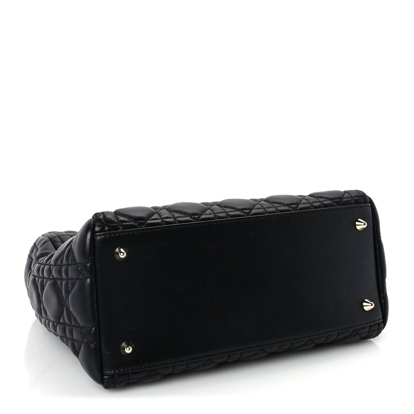 Christian Dior Lambskin Cannage Medium Lady Dior Black