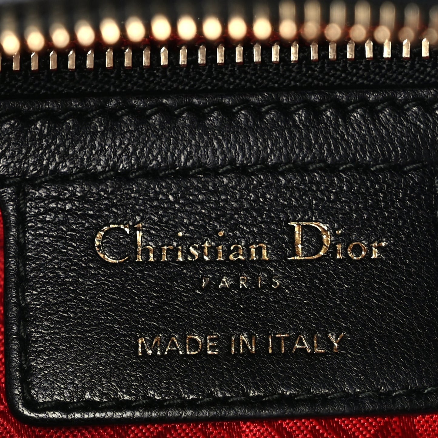 Christian Dior Lambskin Cannage Medium Lady Dior Black