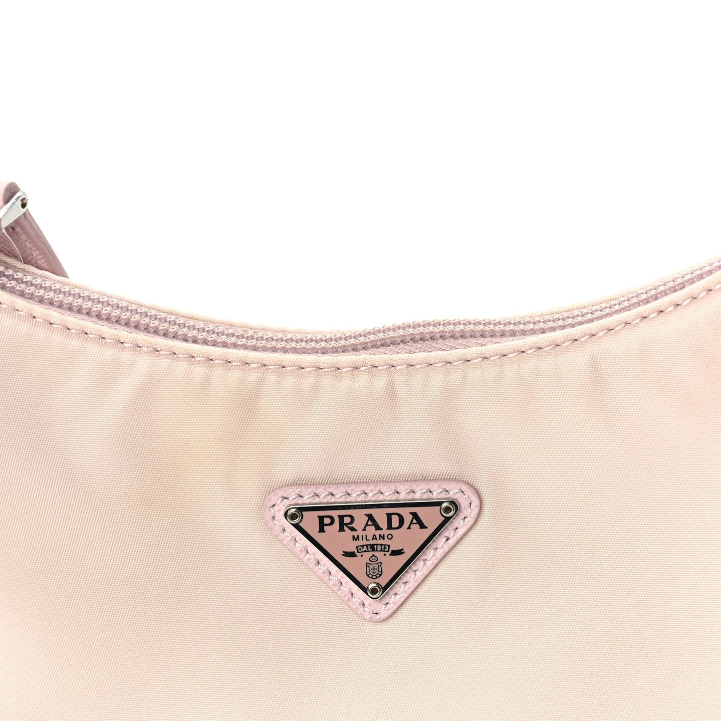 Prada Tessuto Nylon Saffiano Re-Edition 2000 Bag  Alabastro
