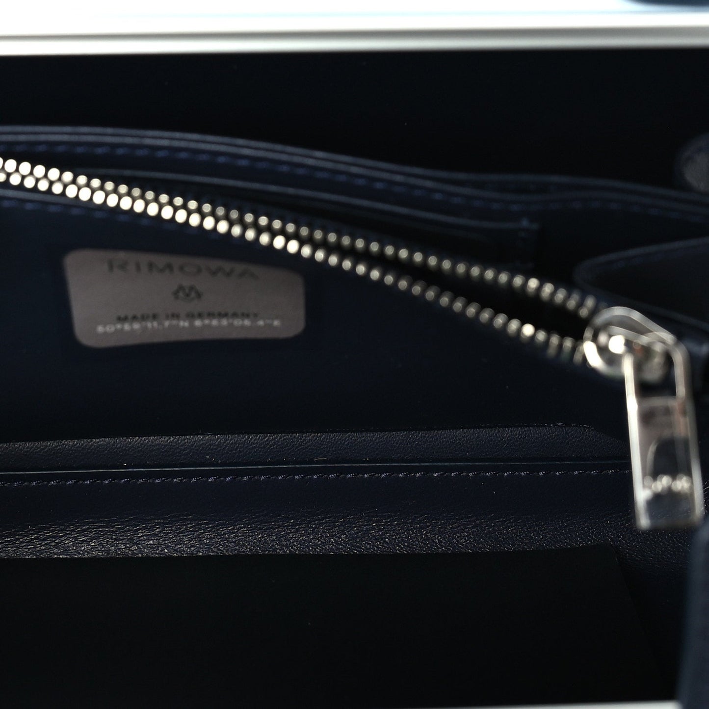 Christian Dior X RIMOWA Aluminum Personal Clutch On Strap  Bleu