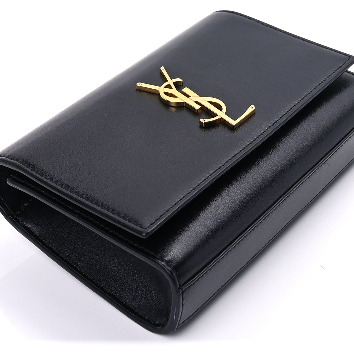 Saint Laurent Smooth Calfskin Monogram Kate Belt Bag  Black