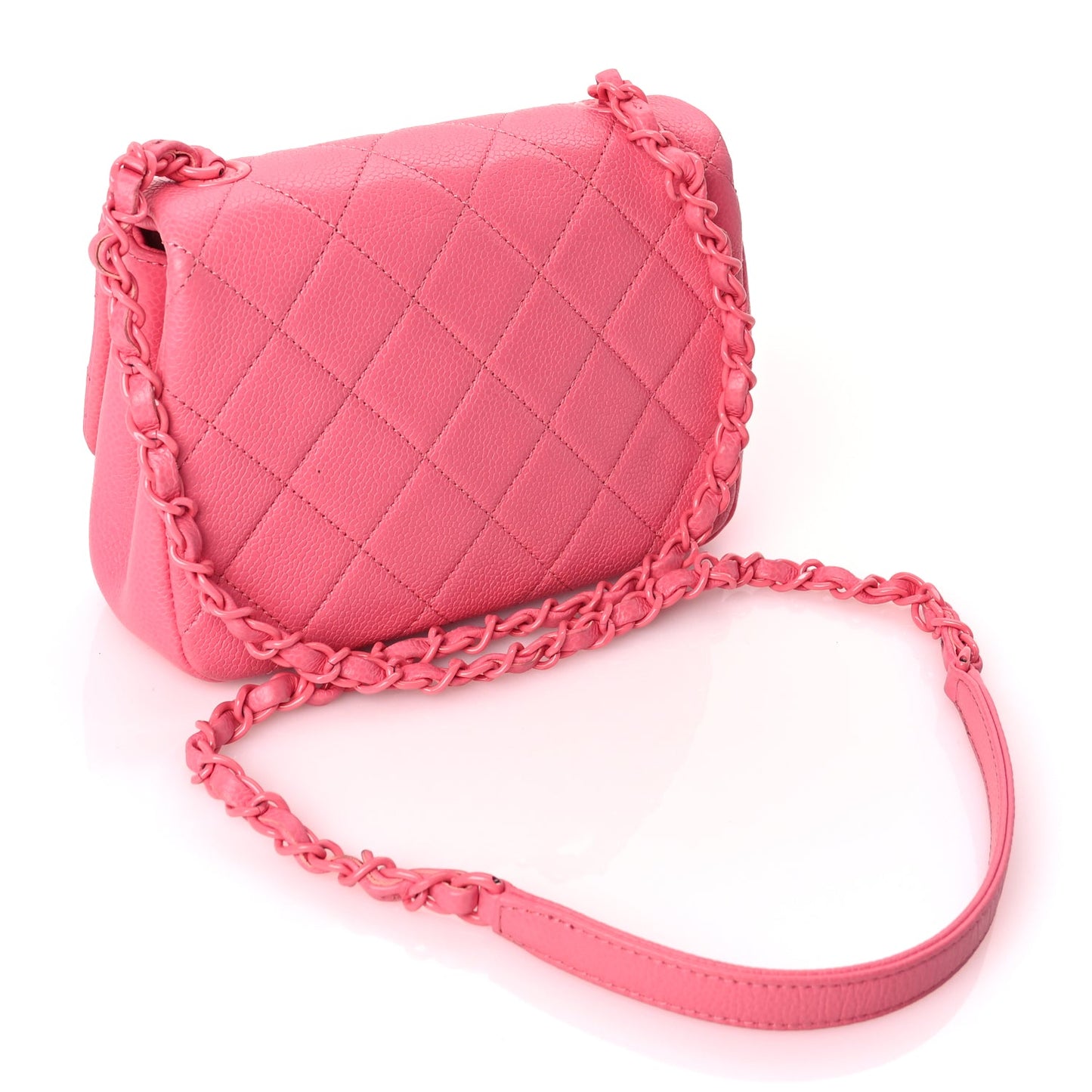 Chanel Caviar Quilted Incognito Mini Square Flap Pink