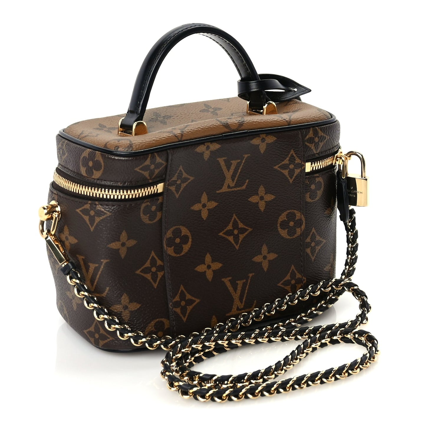 Louis Vuitton Reverse Monogram Vanity Chain Pouch Black