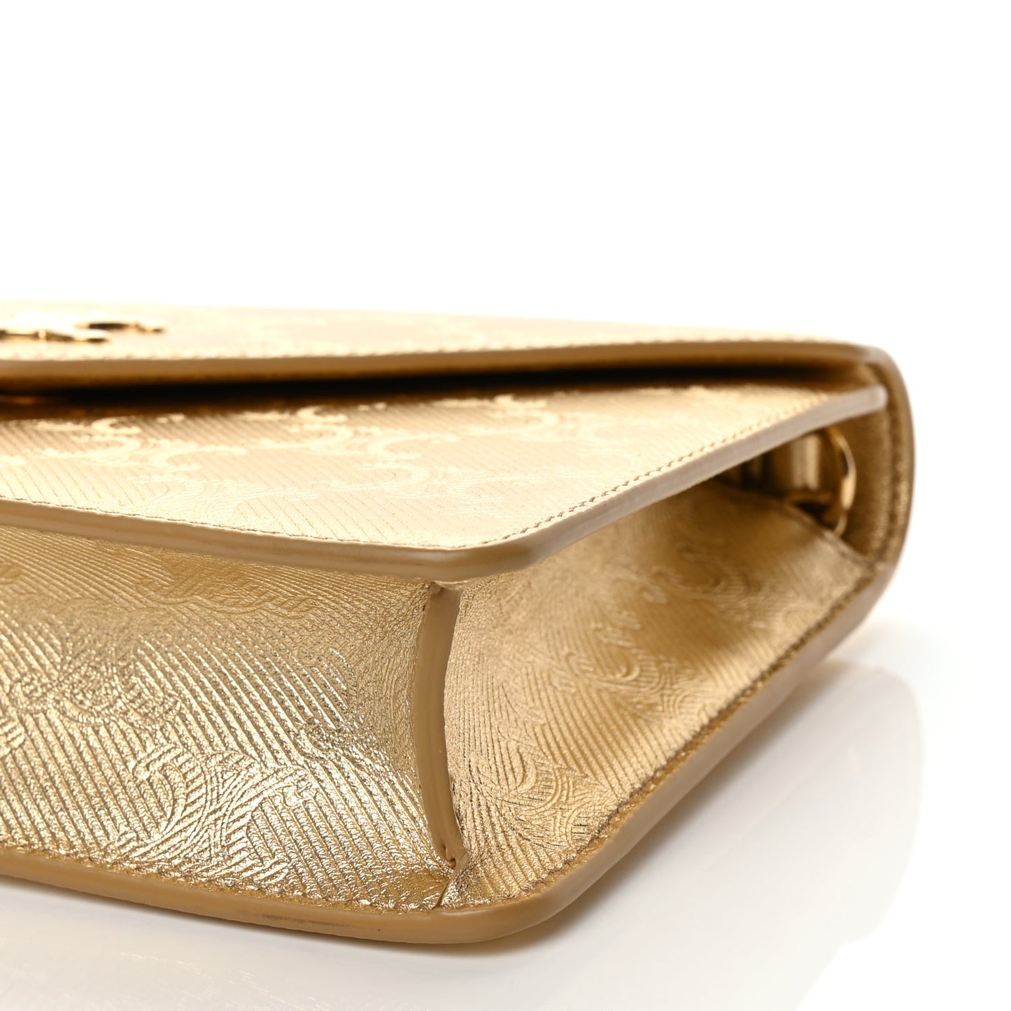 Celine Metallic Triomphe Wallet on Chain
