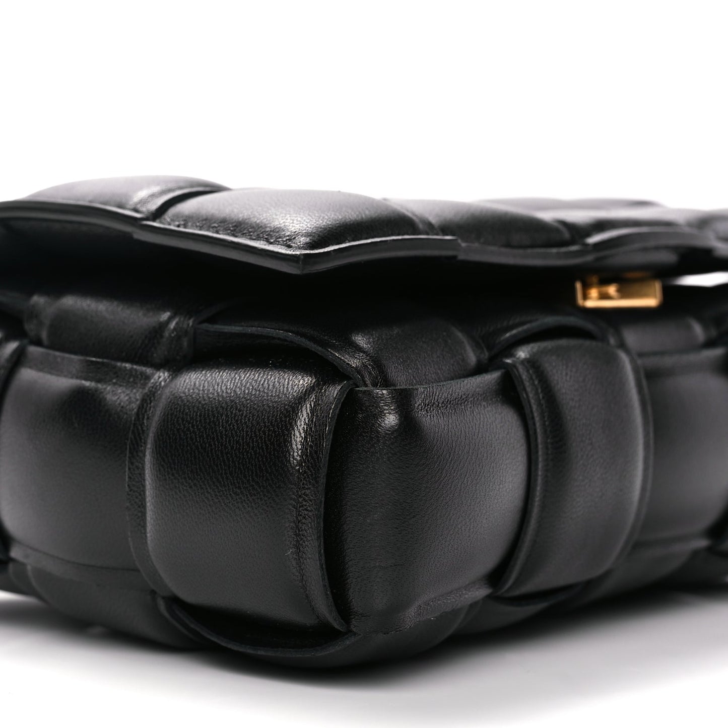 Bottega Veneta Nappa Maxi Intreccio Small Padded Cassette Crossbody Bag Black