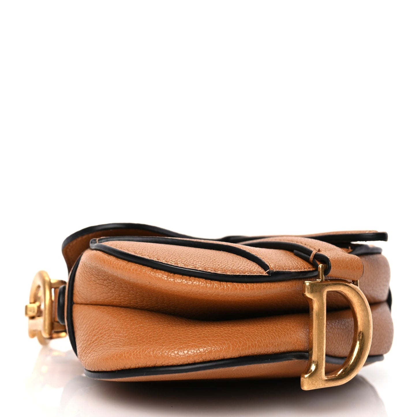 Christian Dior Goatskin Micro Saddle Bag Camello
